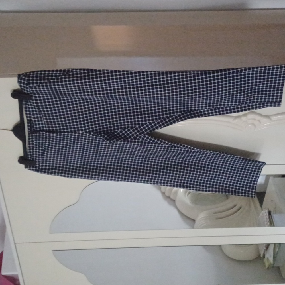 Crop blue and white great for the office or weekend